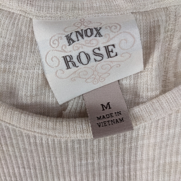 Knox Rose Tunic Lace Up Cap Sleeve Tshirt Medium - Picture 9 of 10
